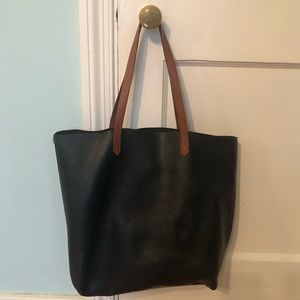 Madewell Black Leather Transport Tote